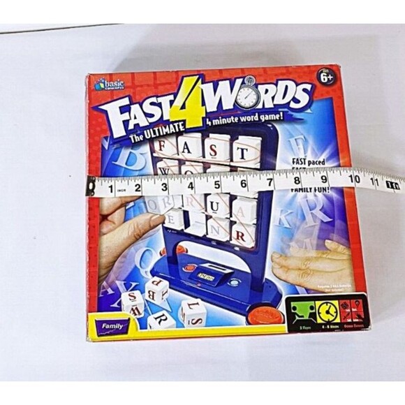Fast4Words By Basic Concepts- Scrabble Like Connect 4 Word Game (Package Flaws) - Picture 4 of 5